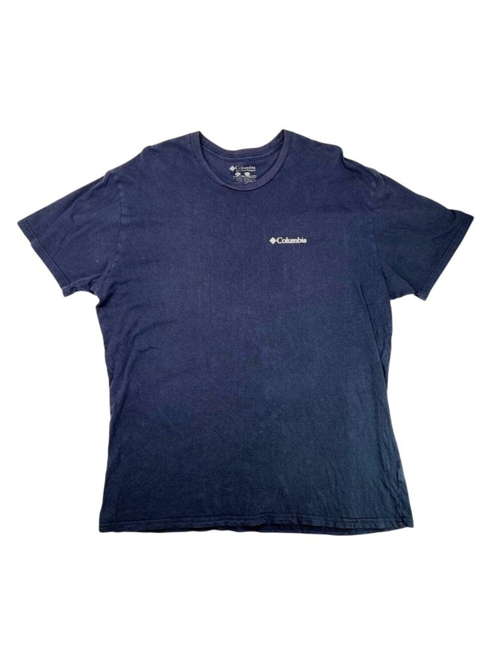 Columbia Men 2XL Navy Blue Crewneck Graphic T-Shirt Bear Logo Size XXL Sunset - Picture 2 of 6